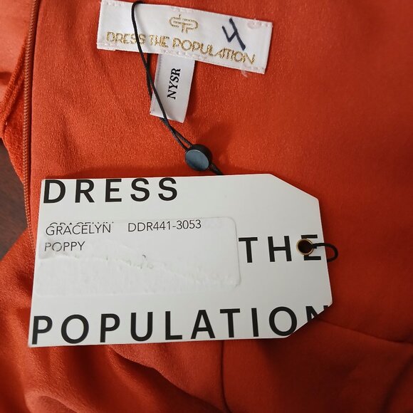 NWT Dress The Population XS Gracelyn Poppy High Slit Lined Zip Blouson - Picture 6 of 7